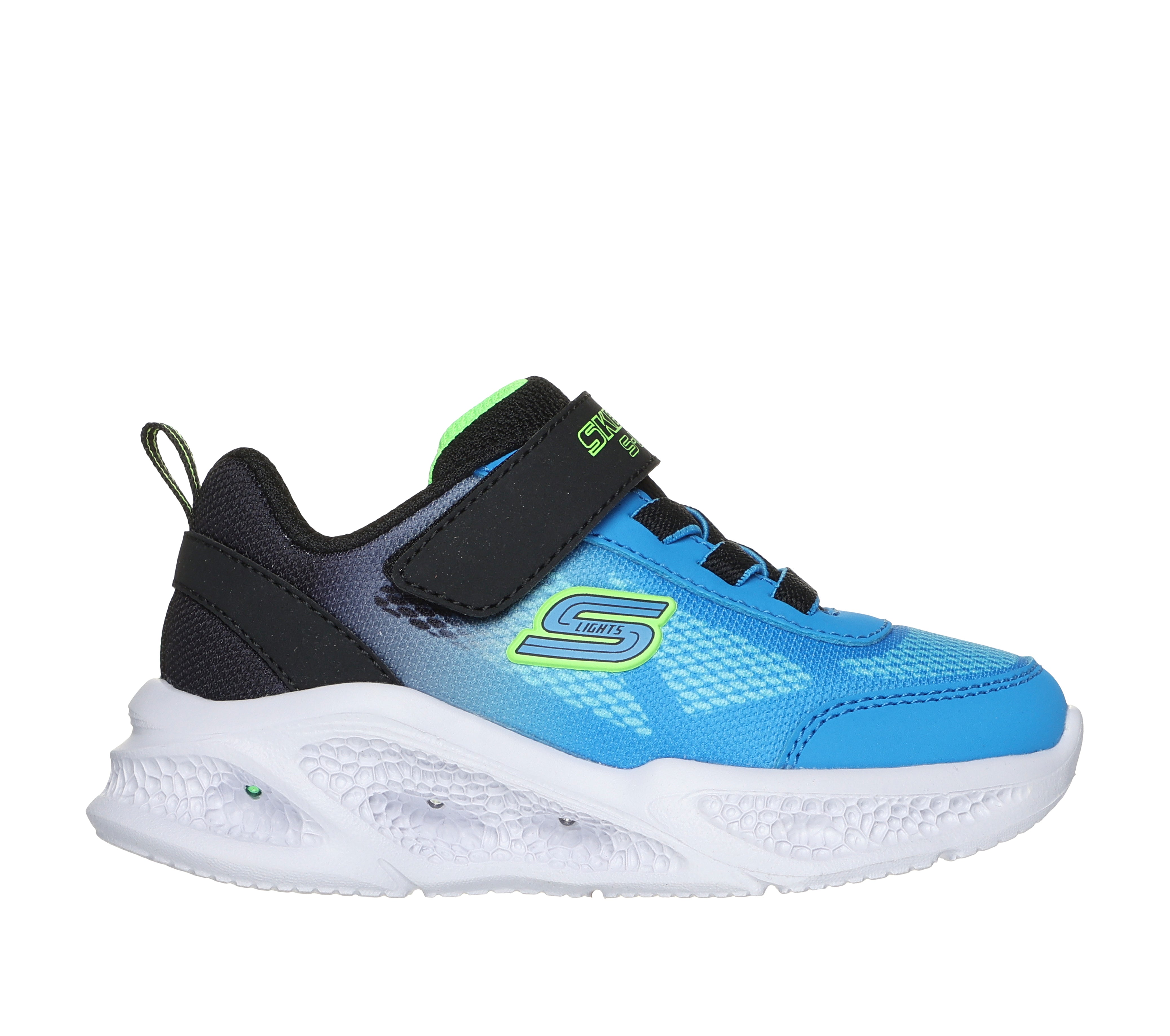 Blue and black skechers best sale