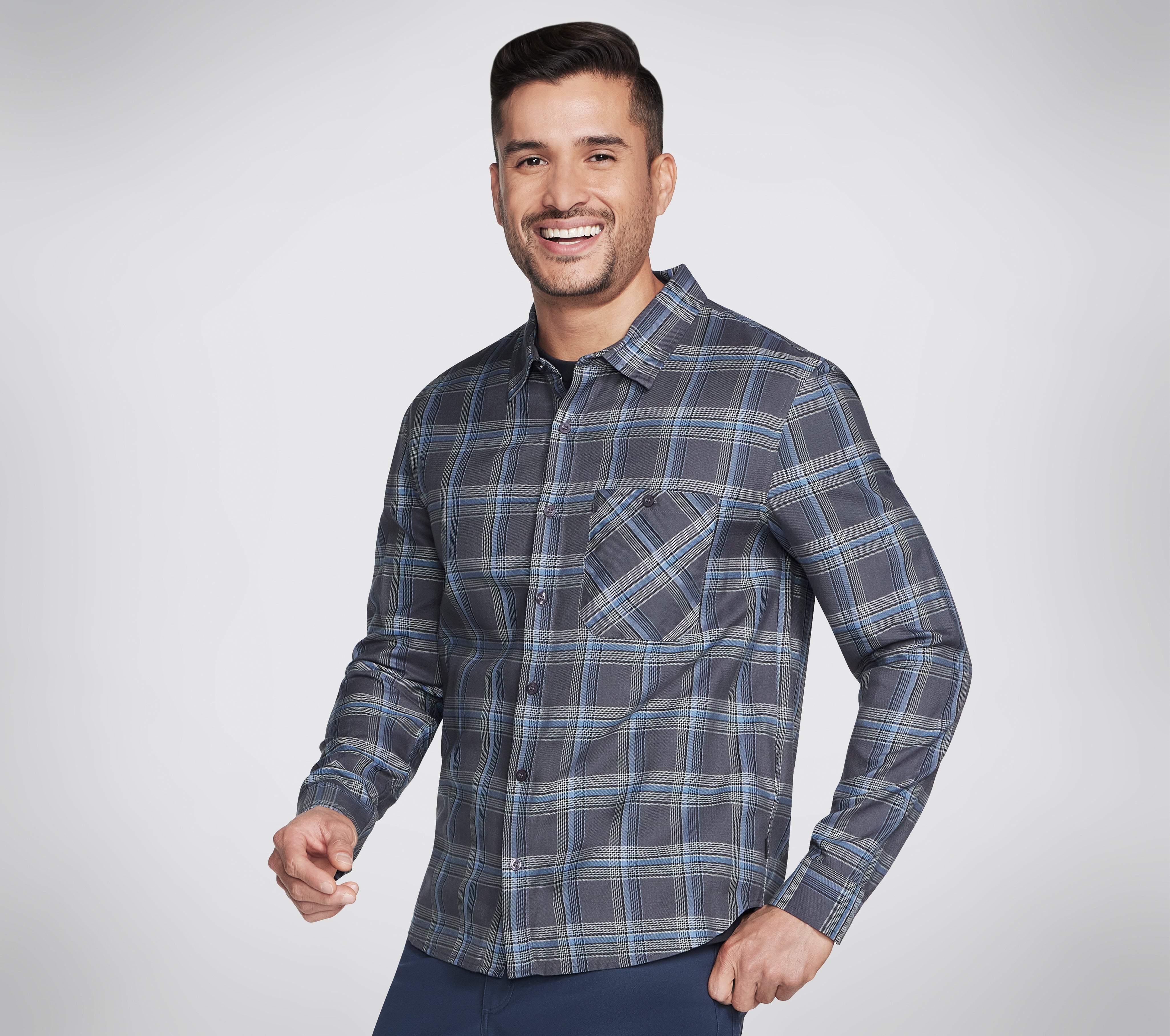 LT123 - GO DRI RIDGETOP BUTTON DOWN SHIRT